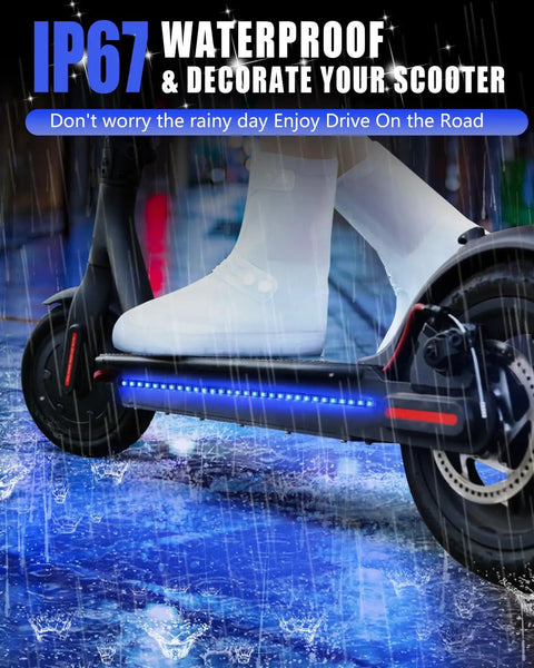Bright AF 2 In 1 LED Light Strip For Scooters Bikes And Skateboards Night Riding Safety With Blue Flashing Mode 5V Flexible Waterproof Tape For Visible City Commute