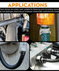 355-Piece Spring Band Hose Clamp Kit in 15 Sizes Ranging 6 to 25mm, Carbon Steel Construction applications for hoses and fuel lines