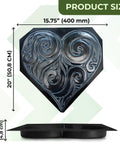 Heart Shaped Concrete Pathmaker Mold For DIY Garden Walkway Pavers And Stepping Stones ABS 2mm Durable Cement Mold with size