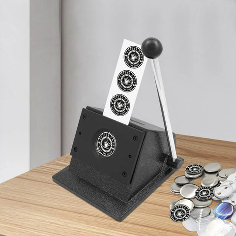 Round Punch Die Cutter 48.5mm Graphic Manual Badge Button Maker Card Cutting Machine For Refrigerator Magnets Cards Badges And Cartoon Buckles