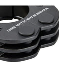 Close-up of Press Kit Tool Set With Rings And Jaw for Half to Two Inch Carbon Steel Pipe, details on attachment points.