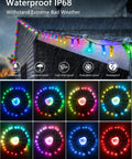 Individually Addressable Dream Color Lit RGB LED Pixels 500 Pack WS2811 12mm Diffused Lights for Outdoor Displays IP68 Waterproof