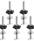 5 Piece T Track Bolts And Knob Kit For Woodworking Jigs And Fixtures M8 X 100mm Bolts With 32mm Knob Heads Brass Inserted Plastic Knobs Stainless Steel T Bolts And Washers Great For DIY Woodworking Projects