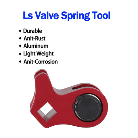 Pro Grade Aluminum Valve Spring Installation Tool For LS1 LS2 Engines Red Finish Lightweight Alloy Valve Spring Compressor