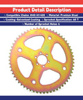 60T 6 Hole Steel Rear Chain Sprocket Replacement For 420 Chain Fits Coleman CT100U CC100X Motovox MBX10 Baja Doodle Bug