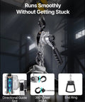 Front view of manual lever chain hoist with 1/2 ton capacity, alloy steel G80 chain and rotating hook