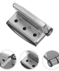 Heavy Duty Stainless Steel Toilet Partition Hinges With Spring Return And Silent Close installation hardware visible close-up