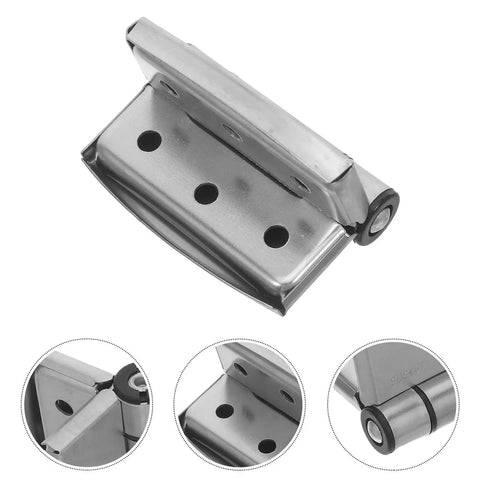 Heavy Duty Stainless Steel Toilet Partition Hinges With Spring Return And Silent Close installation hardware visible close-up