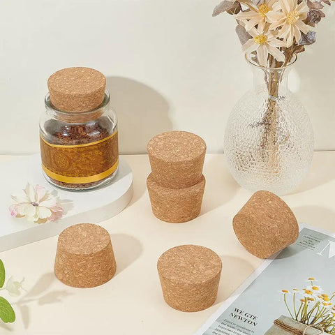 Six Pack Large Cork Stoppers 1.7 To 2 Inch Tapered Cork Bottle Plugs Fit Wine Bottles Beer Bottles Mason Jars