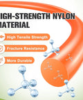 Heavy Duty Nylon Trimmer Line.080 Inch Round, 225 Feet Weed Eater String For Universal Replacement, Orange Polyamide String