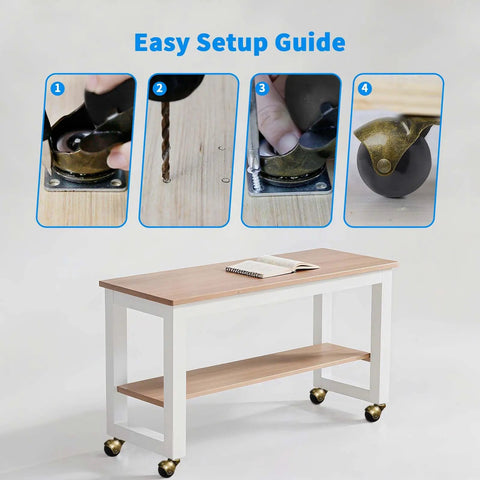 Hella Sturdy 2 Inch Ball Casters Paired With Soft TPR Wheels And Heavy Gauge Brass Plates For No Sweat Furniture Sliding Ideal For Quick Room Makeovers Or Shop Fixes Set Of Four installation guide on a wooden table.