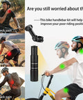 Adjustable Bike Stem Riser for Mountain and Road Bikes, 150mm Rise and 110mm Reach, fits 28.6mm to 31.8mm Forks, image of cyclists with pain points