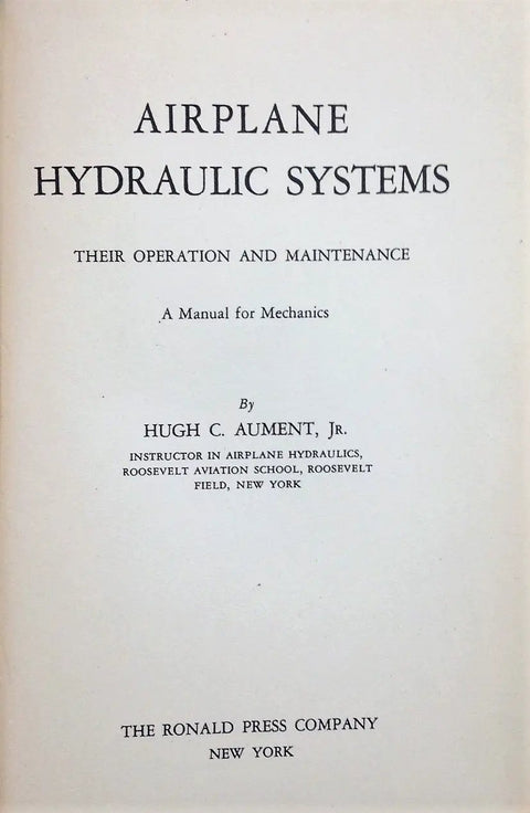 Hands On Aircraft Hydraulic Systems Operation And Maintenance Guide For Mechanics A No Nonsense Real World Manual title page
