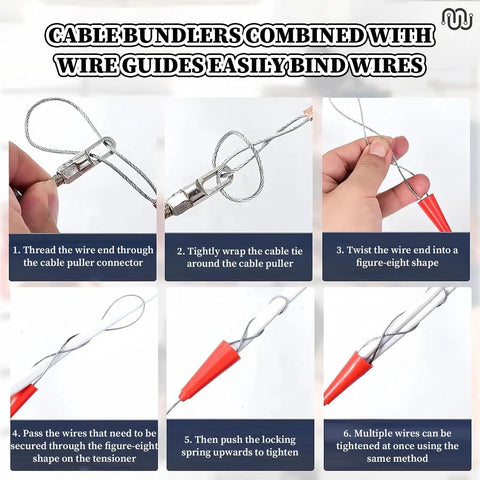 Step-by-step guide for using Professional Cordless Fish Tape Electric Wire Feeder and Threading Tool. Wiring techniques illustrated.