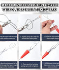 Step-by-step guide on using Pro Grade Cordless Fish Tape No Sweat Electric Wire Threading Tool for cable bundling.