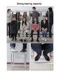 No Sweat Portable Fabric Wardrobe Closet Carrying Heavy Duty Hanging Rods Plus Two Handy Side Pockets shown with people demonstrating strength.