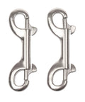 Double Ended Bolt Snap Hooks 3-1/2 Inch Marine Grade 316 Stainless Steel pair shown