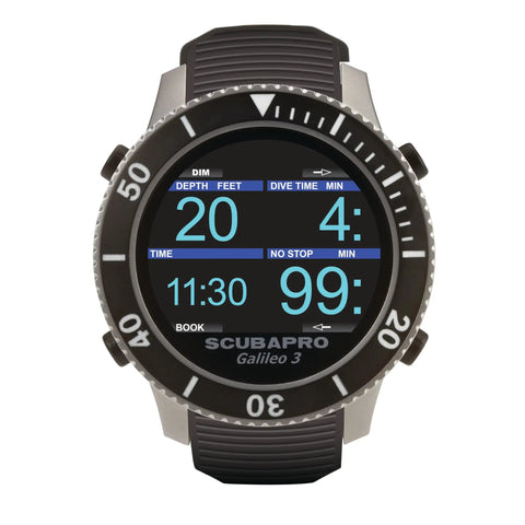G3 Wrist Scuba Dive Computer With Bluetooth And Watch Style Color Display showing depth and time data
