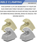 Stable clamping sun visor clips for cars pack of 2 replacement sun visor retainer holders durable ABS plastic bracket hooks gray beige