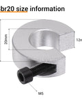 Sbr20 size information for 4 Pack 20mm SBR20 Linear Rail Stop Collars Aluminum Alloy Shaft Limit Fixing Rings For CNC Machines And 20mm Motion Shafts Anti Collision Block Stopper DIY Tooling For Precision Guide Rails And Stable Positioning