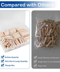Nine Sizes 230 Piece Wood Dowel Kit With Fluted Twill Grooved Dowel Pins in storage box versus bagged dowels