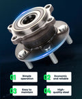 Rear Wheel Hub Bearing Assembly 512382 For Mitsubishi Lancer 2008 2015 Outlander 2007 2012 And Outlander Sport 2011 2012 With ABS 5 Lug Beefed Up Heavy Duty Metal Build Induction Hardened Raceway Built To Last steel 5-lug hub in focus