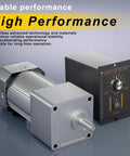Beefy High Torque AC Motor With Gearbox 110V 300W Reversible Gear Reducer Motor Adjustable Speed 180 RPM With Speed Controller