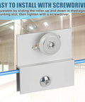 Two Pack Frameless Shower Door Rollers M6054 Top Bracket Roller Assembly With Three Quarter Inch Wheels And Ball Bearings