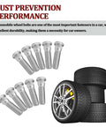 10 Pieces Steel Wheel Studs And Lug Bolts Kit 49mm Long M12x1.5 Replacement For CT200h ES300 GS350 and tires stack