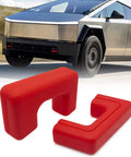 Tesla Cybertruck Tow Hook Covers Red 2 Pack Beefed Up Heavy Duty Trailer Hitch Covers For 2024 2025 Models Protect Front And Rear Hooks From Debris And Impacts Weatherproof And Easy To Install