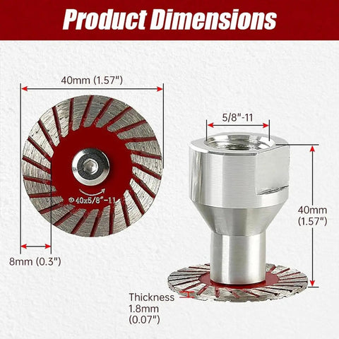 Pro Grade Ultra Thin 1.57 Inch Diamond Saw Blades Set 3Pc Precision Mini Cutting Blades For Granite Marble Sandstone 40mm Professional Grinder Tools For Easy Stone Cutting, 40mm blade dimensions