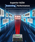 Hands Free Wearable 2D Barcode Scanner Ring Glove For Quick Scan Of 1D And QR Codes Bluetooth Portable in scanning action