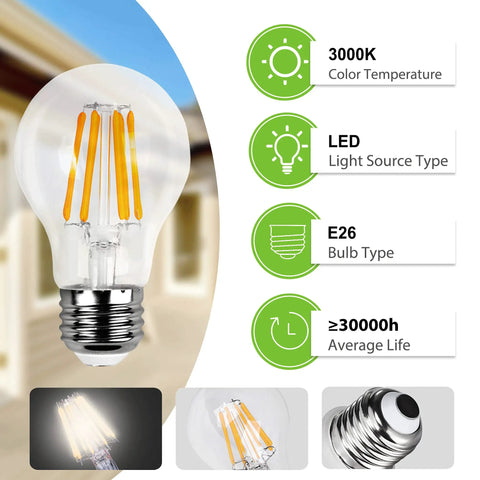 E26 bulb details for Dope Outdoor Post Light LED Lantern With Pier Mount Base Waterproof IP44 Exterior Lamp.