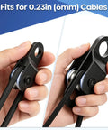 Top Shelf Heavy Duty Black Pulley Block System Featuring Single And Double Wheels, No Sweat Rope Replacement for 0.23in cables