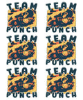 DTF Transfers For T Shirts Ready To Press Heat Transfer Stickers 7x7 Inch Washable Iron On Vinyl Decals "Team Punch" design.