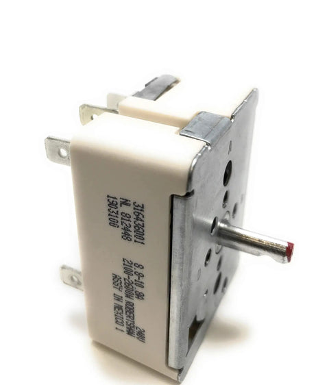 Replacement Range Switch 316436001 For Oven And Cooktop On Off Control, beige color, side view.