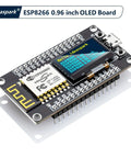 Smart DIY Weather Station Kit With NodeMCU And 0.96 Inch OLED DHT11 Temperature Humidity BMP180 Pressure BH1750 Light Sensor For Arduino IoT Starter Bundle front view