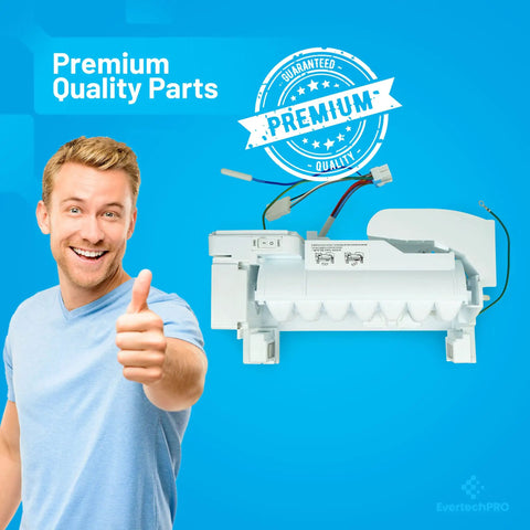 AEQ73110210 Ice Maker Assembly Kit Replacement For LG Appliances PS9865155 AEQ73110208 shown with happy customer