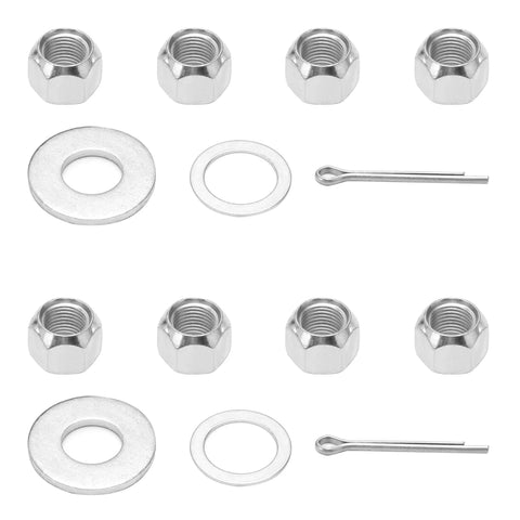 Electric Golf Cart Brake Drum Hub Assembly For EZGO TXT Replacement Fits Rear Hub Spline Nuts, Washers, Cotter Pins Set