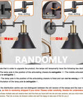Comparison of old and new adjustable swing arm wall sconce with details on rotatable arm and fixed features on industrial bronze finish