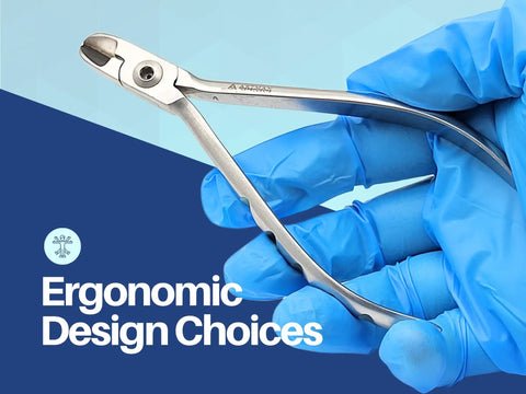 Person holding Go-To Orthodontic Wire Cutter For Braces With Tungsten Carbide Inserts, Durable Gold Plated Handles, Autoclavable Pliers