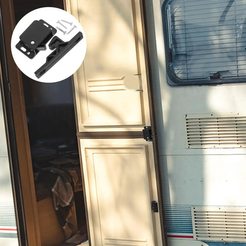 Rv Side Mount Push To Open Latch Set For Camper Cabinets And Drawer Doors Easy Install Durable ABS RV Hardware on RV cabinet