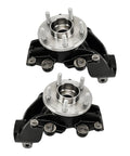 Beefy Front Steering Knuckle And Wheel Bearing Hub Assembly Set For Ford Focus 2012 To 2018 Two Piece Passenger And Driver Side With Seals Lock Rings And Axle Nuts Included