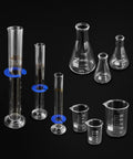 9 Piece Borosilicate Glass Labware Set With Beakers Erlenmeyer Flasks And Graduated Cylinders Heat Resistant Chemistry Gear