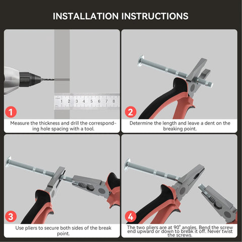 Step-by-step installation instructions for 20 Pack Brushed Nickel Cabinet Pulls 5 Inch Arch Curved Drawer Handles.