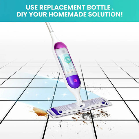 Leak Resistant Refillable Bottle For Swiffer Power Mop 720 ML No Fuss Fit Grab And Go Spill Proof Refills Easy To Use Cuts Down Refills Durable BPA Free Container For Cleaner Mopping, refill bottle in mop handle