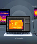 Pocket Sized Android Thermal Imager With Macro Lens P2 Pro Infrared Camera 512x384 Resolution 15x Zoom connected to devices
