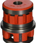 High-Grade Alloy 1/4 Inch Npt Hand Threader Die Head For Ridgid Oor Pipe Ratchet Fits 00R Series side view showcasing red and steel construction.