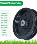 Two Pack Idler Pulley Kit 4.25 Inch Drop In Replacement For Cub Cadet RZT 50 LTX with part numbers listed on image