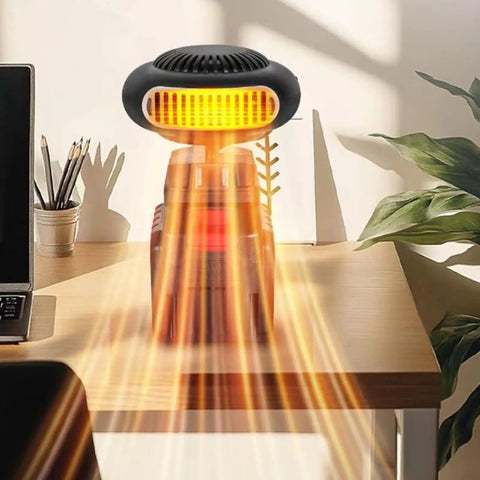 Game Changing Cordless Car Heater And Windshield Defogger Featuring A Built In Battery for smooth, compact heating ideal for desks.